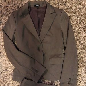 Express brown suit jacket